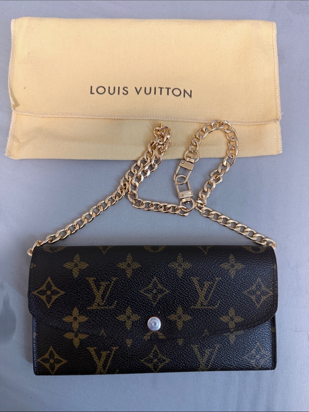 Louis Vuitton Monogram Crossbody Bag - Brown and Gold